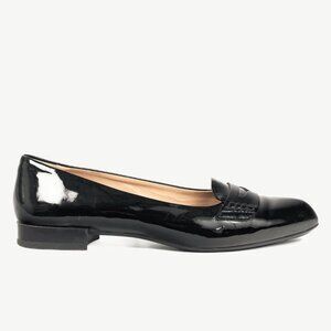 Tod’s Black Patent-Leather Pointed-Toe Penny Loafers